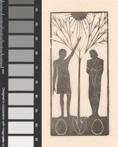 To figurer ved et tre av Mathieu Lauweriks