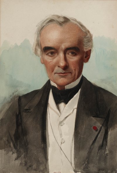 Portrett av forfatteren Prosper Mérimée 1803-1870, 1869. av Mathilde Bonaparte