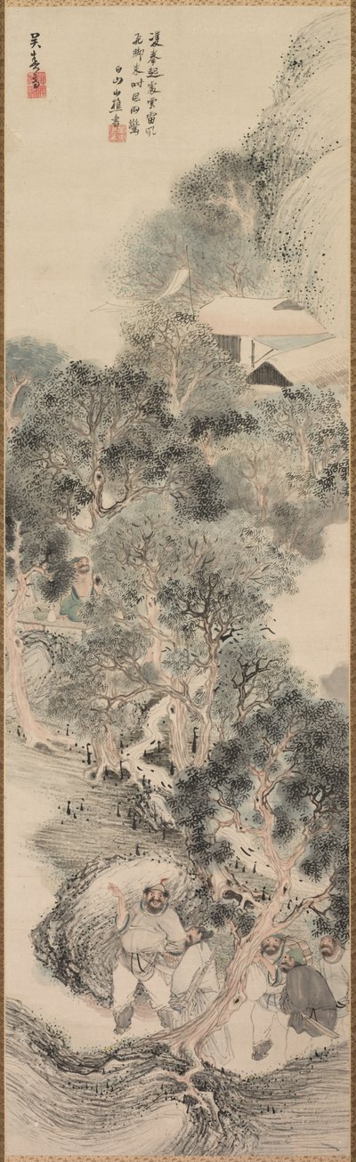 Water Margin Bandits, slutten av 1700-tallet-begynnelsen av 1800-tallet. av Matsumura Goshun