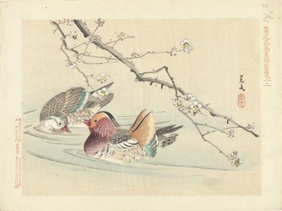 To ender Blomster- og fugleskisser av Keibun- del én (serietittel) Keibun kacho gafu zenpen (serietittel på objekt) av Matsumura Keibun
