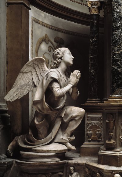 Angel in Adoration Marmorskulptur av Matteo Civitali (1436-1501) av Matteo Civitali