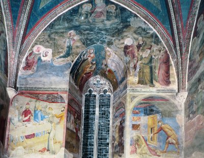 Scener fra The Life of St. John the Baptist, fra The Chapel of St. Jean, 1346-48 (se også 87124 og 1778223) av Matteo Giovanetti