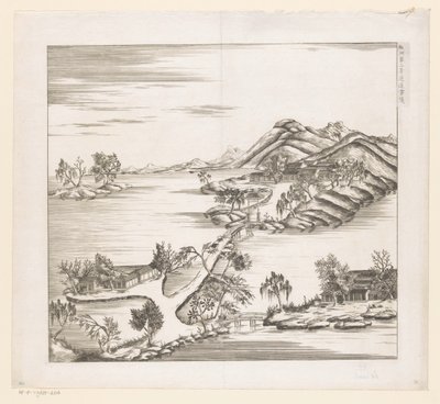 Utsikt over en del av det keiserlige sommerpalasset i Chengde (Jehol) i Kina av Matteo Ripa