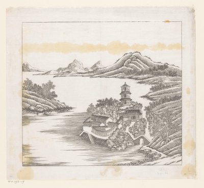 Utsikt over en del av det keiserlige sommerpalasset i Chengde (Jehol) i Kina av Matteo Ripa