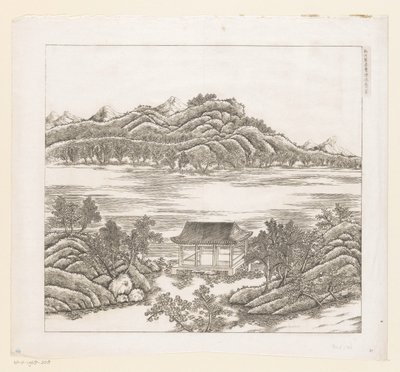 Utsikt over en del av det keiserlige sommerpalasset i Chengde (Jehol) i Kina av Matteo Ripa