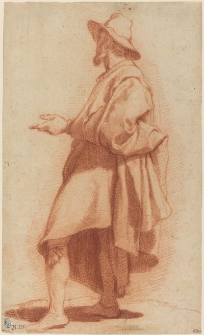 Stående mann med kappe og hatt av Matteo Rosselli
