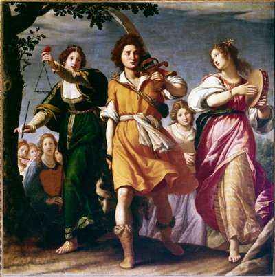 The Triumph of David (olje på lerret av Matteo Rosselli