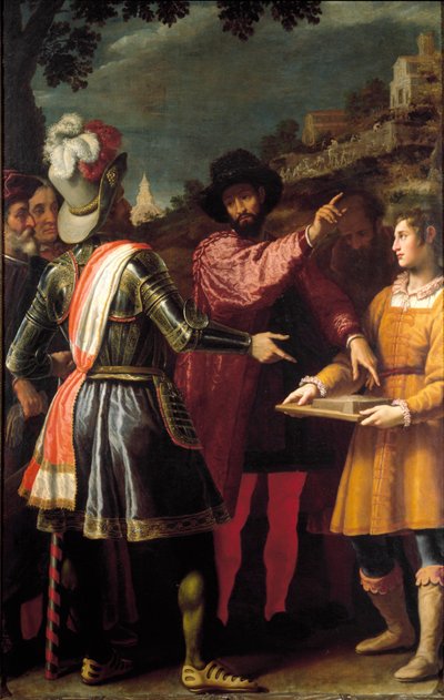 Maleren, skulptøren og arkitekten Michelangelo Buonarroti kalt Michelangelo (Michelangelo eller Michelangelo av Matteo Rosselli