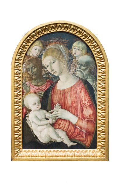 Madonna og barn med engler, døperen Johannes og den hellige Hieronymus av Matteo di (c.1430 95) Giovanni