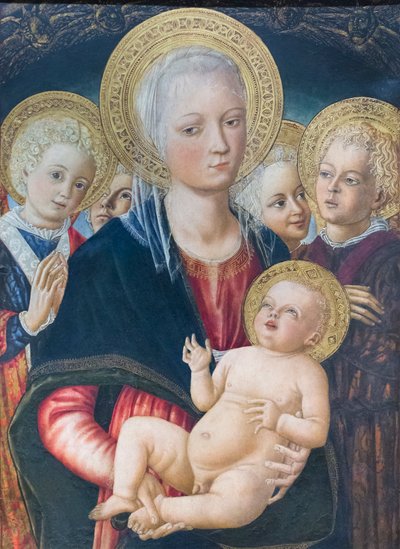 Madonna og barn med engler av Matteo di (c.1430 95) Giovanni