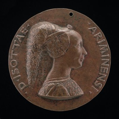 Isotta degli Atti, 14321433-1474, elskerinne 1446, deretter kone etter 1453, av Sigismondo Malatesta [obv av Matteo di Andrea de Pasti