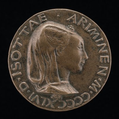 Isotta degli Atti, 14321433-1474, elskerinne 1446, deretter kone etter 1453, av Sigismondo Malatesta [obv av Matteo di Andrea de Pasti