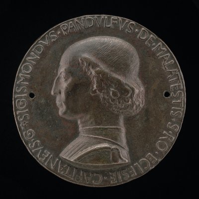 Sigismondo Pandolfo Malatesta, 1417-1468, Lord of Rimini og Fano [forside], 1446. av Matteo di Andrea de Pasti