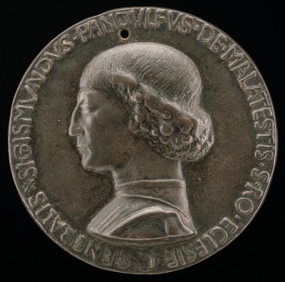 Sigismondo Pandolfo Malatesta, 1417-1468, Lord of Rimini og Fano [forside], 1446. av Matteo di Andrea de Pasti