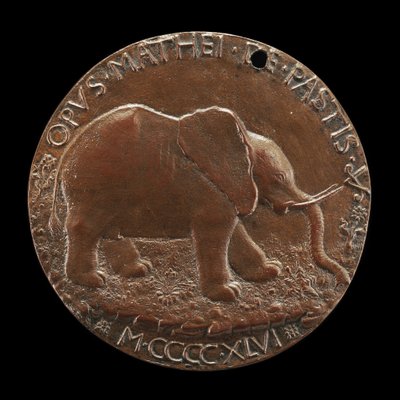 The Malatesta Elephant in a Meadow [revers], 1446. av Matteo di Andrea de Pasti