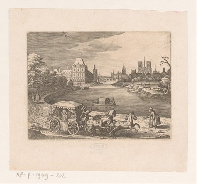 Ansikt i Paris Paris (tittel på objekt) Syv franske landskap og bylandskap (serietittel) av Matthäus Merian (I)