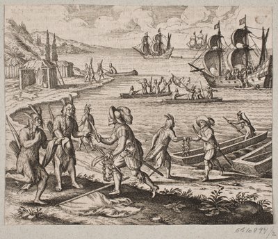 Slik ble en naturlig havn overlevert til de utsendte engelskmennene av Matthäus Merian d.Æ.
