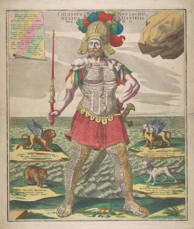 Colossus Monarchic Statue av Daniel, 1730. av Matthaeus Seutter