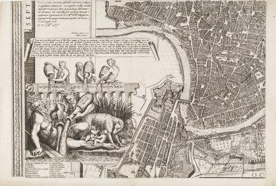 Kart over Roma. Nedre venstre del av Matthaus Greuter