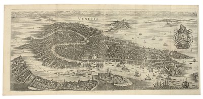 Foldepanorama av Venezia, 1688, trykt ca. 1700 av Matthaus Merian