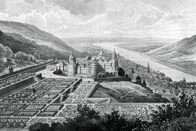 Heidelberg slott, Tyskland, i 1620 1903. av Matthaus Merian