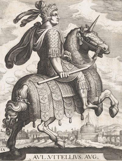 Plate 9: Keiser Vitellius til hest, fra 