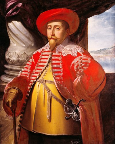 Portrett av Gustavus Adolphus, 1632 av Matthaus Merian