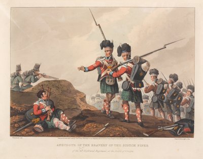 "Anekdote om tapperheten til den skotske piperen fra det 71. høylandsregimentet, i slaget ved Vimiero" av Matthew Dubourg