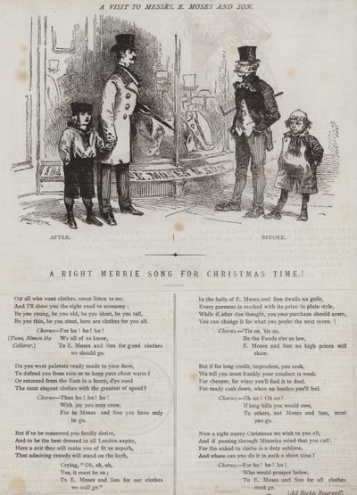 En riktig Merrie-sang til juletider! (farge litho) av Matthew