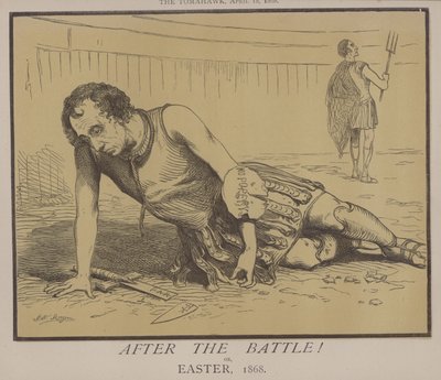 Etter slaget! eller, påske 1868 (farge litho) av Matthew