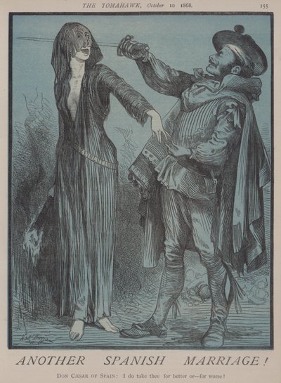 Nok et spansk ekteskap! (farge litho) av Matthew