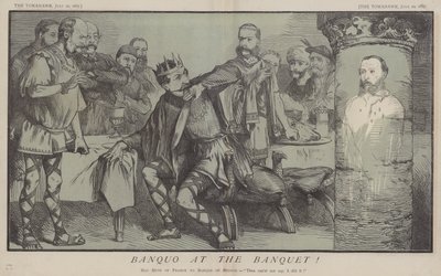 Banquo at the Banquet (farge litho) av Matthew