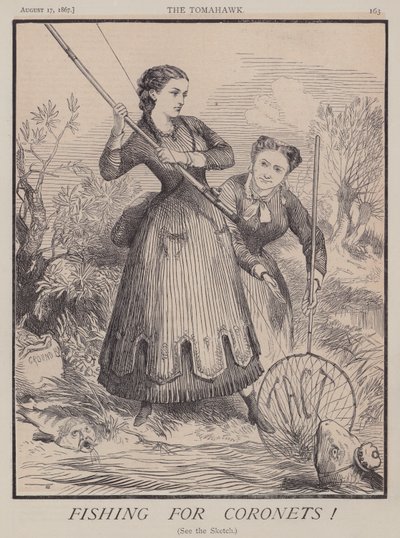 Fiske etter koronetter! (farge litho) av Matthew