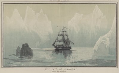 Ikke utenfor fare eller, blant isfjellene (farge litho) av Matthew