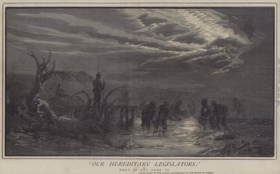 Våre arvelige lovgivere; eller, hva det kan komme til (farge litho) av Matthew