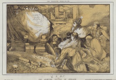 £. S. D. eller, The Accepted Religion of England (farge litho) av Matthew
