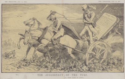The Juggernaut of the Turf (farge litho) av Matthew