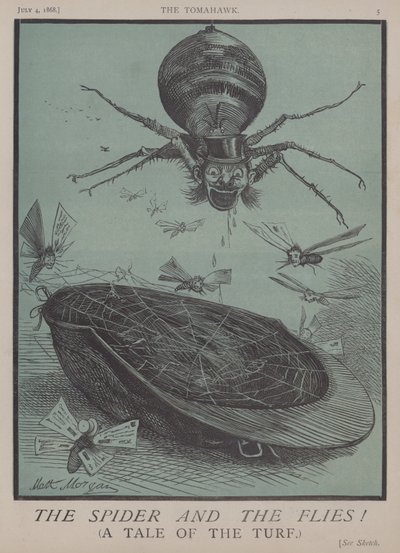 Edderkoppen og fluene! (farge litho) av Matthew
