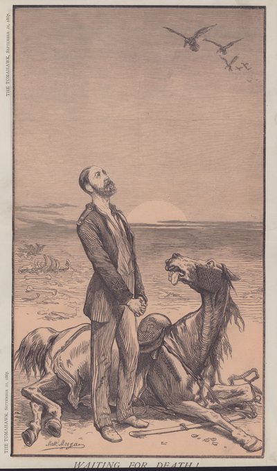 Venter på døden! (farge litho) av Matthew