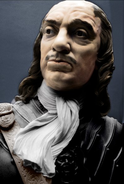 Byste av Lord Protector Oliver Cromwell, 1860 av Matthew Noble
