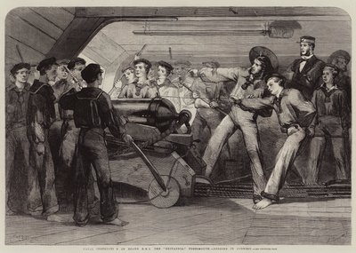 Marineinstruksjon om bord på HMS the Britannia, Portsmouth, Lessons in Gunnery av Matthew Somerville Morgan