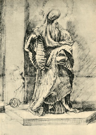 Saint Dorothy med kurv med blomster, c1520, 1943. av Matthias Gruenewald