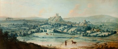 Distant View of Clitheroe, ca. 1730 (olje på lerretstavle) av Matthias Read