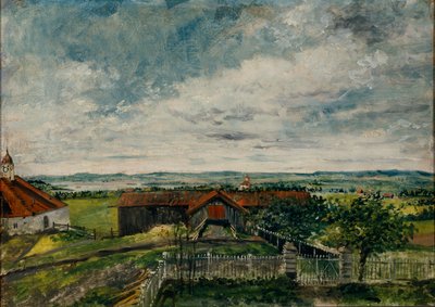 Fra Torshaug i Vang (olje om bord) av Matthias Stoltenberg