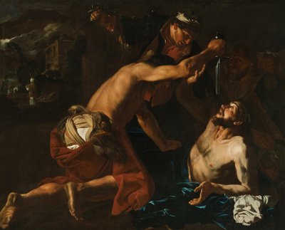 Lignelsen om den barmhjertige samaritan, ca. 1630-1631. av Matthias Stomer