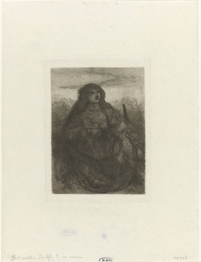 Kvinne i et landskap Kvinne med distaff av Matthijs Maris