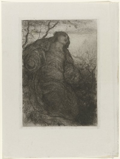 Kvinne under et tre Lady of Shalott av Matthijs Maris