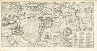 Beleg van Ath, 1706 Plan over omgivelsene til Ath beleiret av troppene til de allierte og tatt 2. oktober 1706 (tittel på objekt) av Matthijs Pool (possibly)