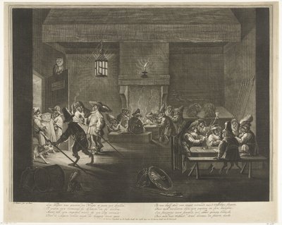 Garderom med aper, ca 1720 av Matthijs Pool