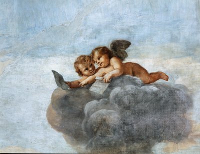 Konzerte der Engel (Detail) von Mattia (1613-99) Preti